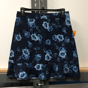 Kate Spade Sample Sale Floral Blue Skirt